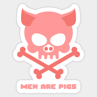 Animal Skull Pig Skull Men Are Pigs Men Are Trash Statement Evil Pig Sticker